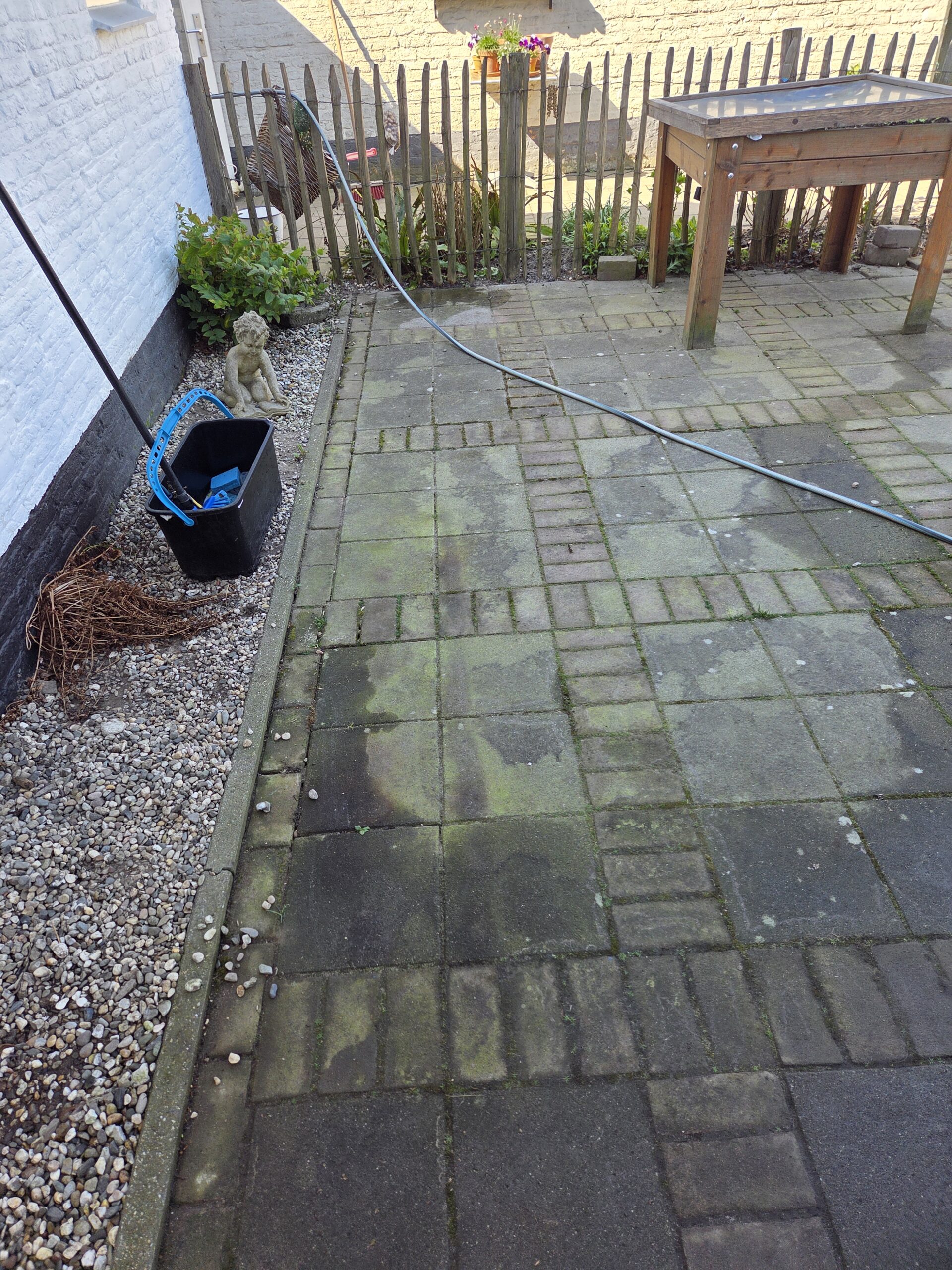 Terrasreiniging met hogedruk